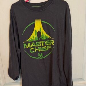 Halo Black and Green Long Sleeve Tee